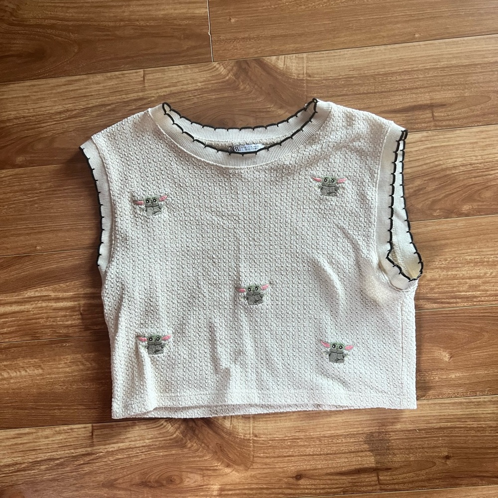 Grogu Baby Yoda Embroidered Top